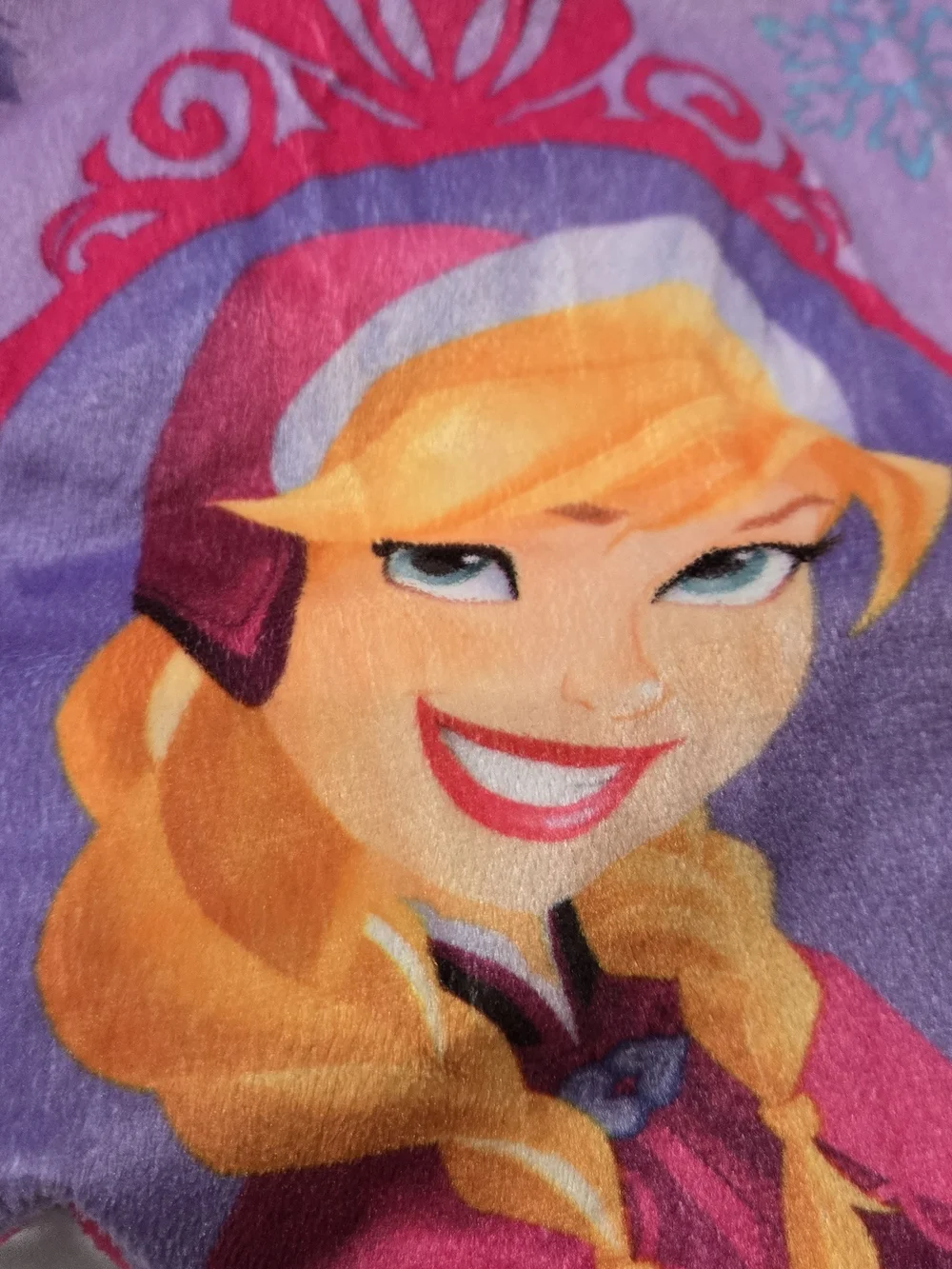 Disney Frozen Purple Kids Twin Soft Fitted Sheet - Olaf & Sisters
